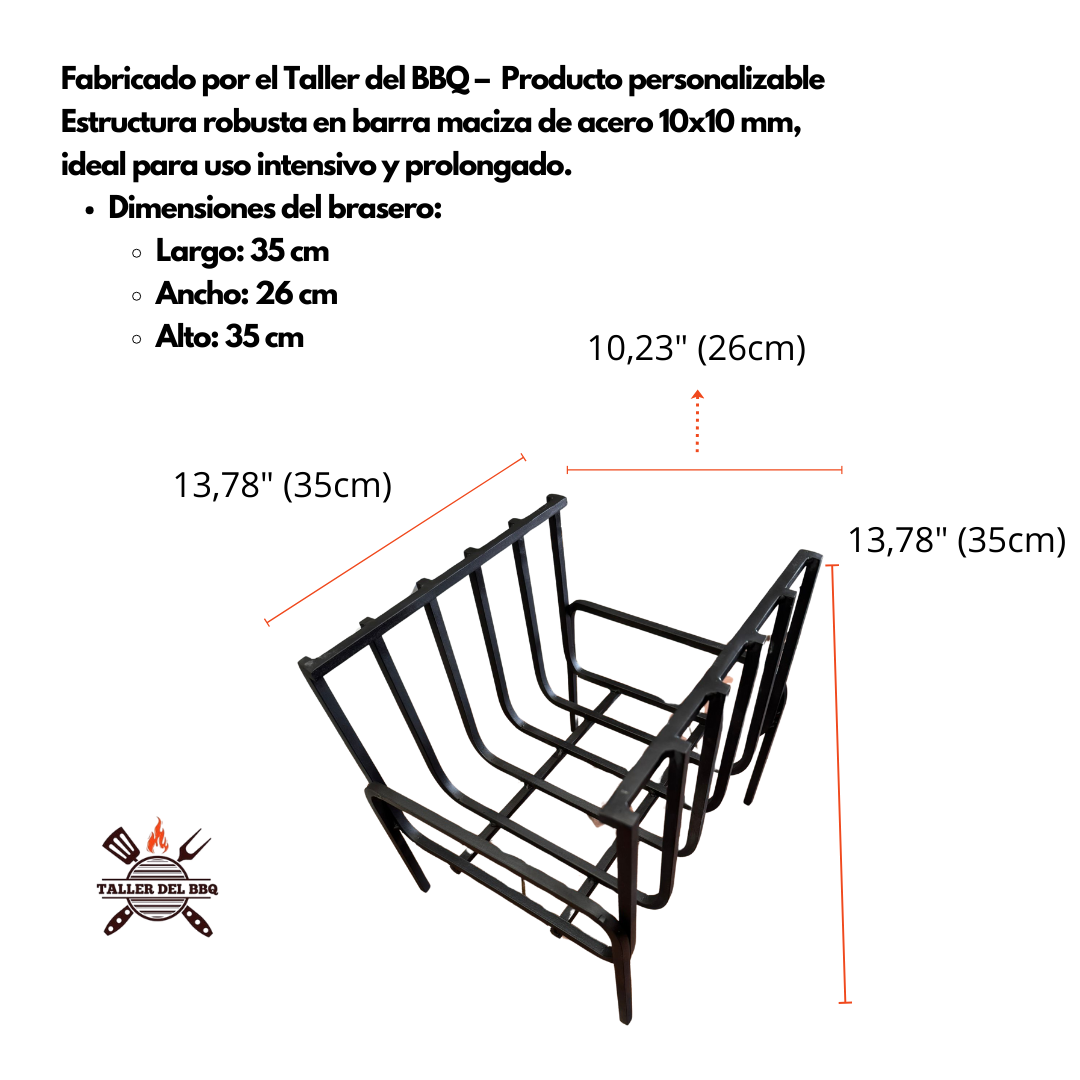 Brasero para Parrilla, Asador y Paellero para Carbón y Leña | Fabricado por el #TallerDelBBQ